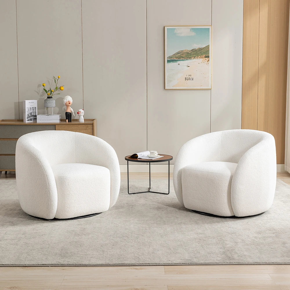 Velvet Swivel Accent Armchairs Set Of 2 For Living Room