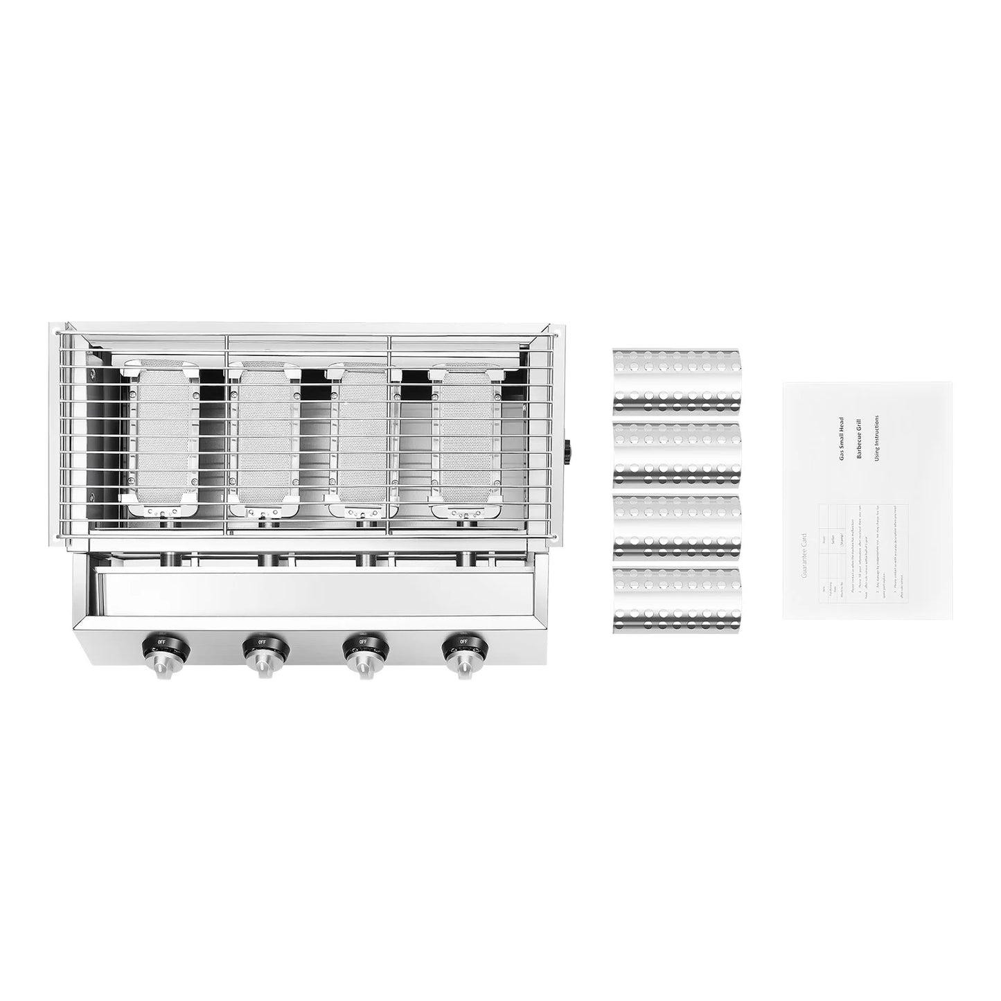 Professional 4 Burner Stainless Steel Portable Gas Grill Smokeless BBQ