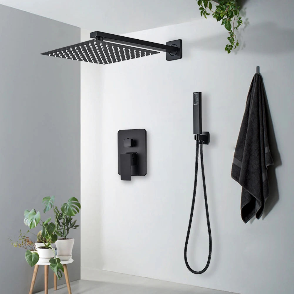 Rozin RZ6028 Wall Mounted Rainfall Shower System Stainless Steel