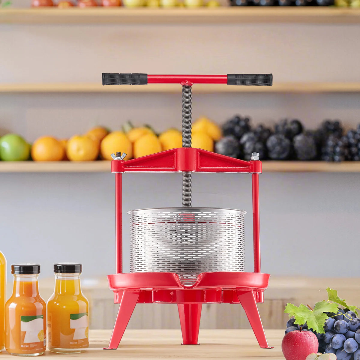 Manual Stainless Steel Fruit Wine Press With Crossbeam Juice Maker