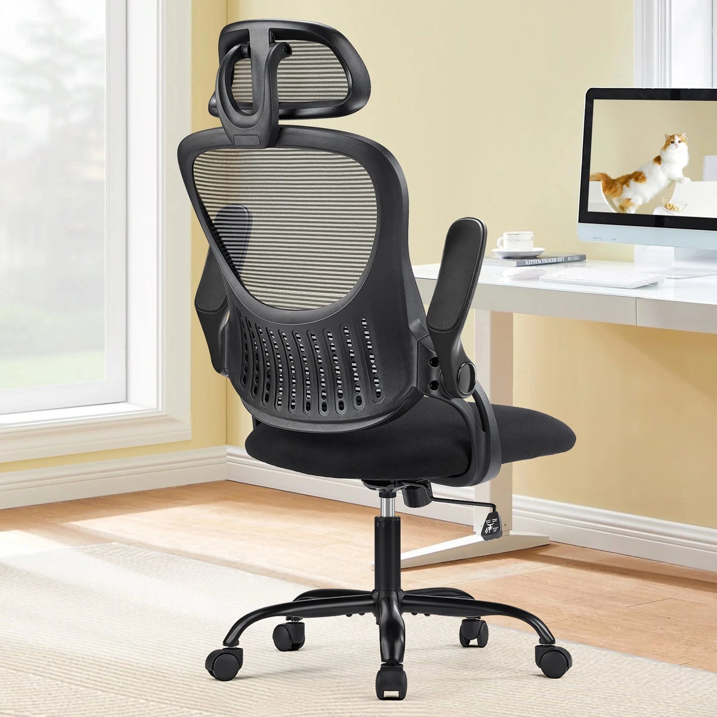 JHKErgonomics Mesh Ergonomic Office Chair with Adjustable Headrest