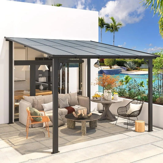 Outdoor Wall Mounted Gazebo Pergola For Patio Deck Porch