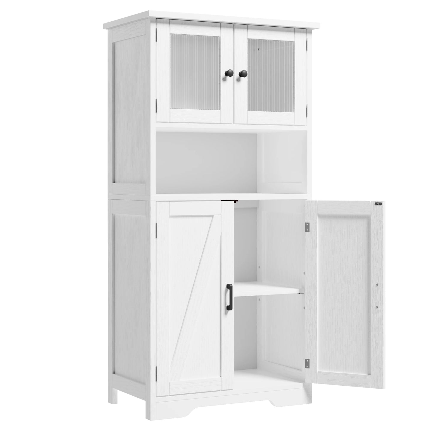 HobbyLane Free Standing Kitchen Pantry Cabinet With Doors