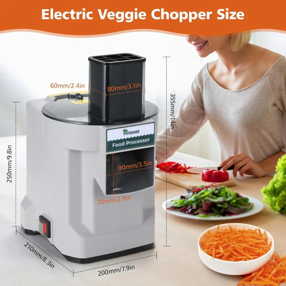 DAFIFY Electric Vegetable Chopper 5 In 1 Commercial Processor