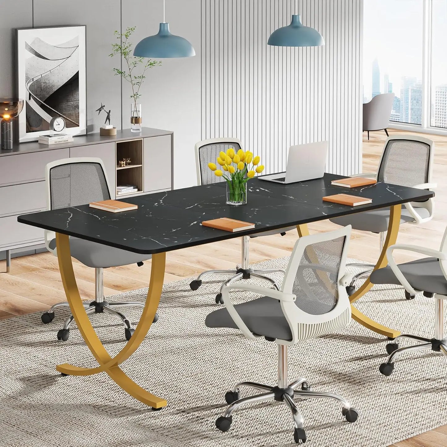 Little Tree Executive Desk Modern Office Desk for Home Office