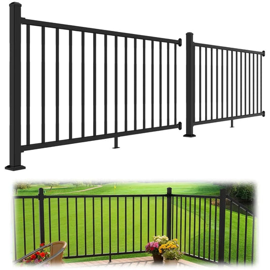 Aluminum Deck Railing Kit Outdoor Porch Railings Snap Fit Design