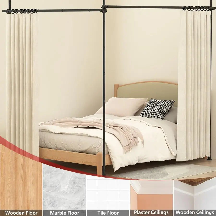 Heavy Duty Adjustable Curtain Tension Rod For Studio Spaces