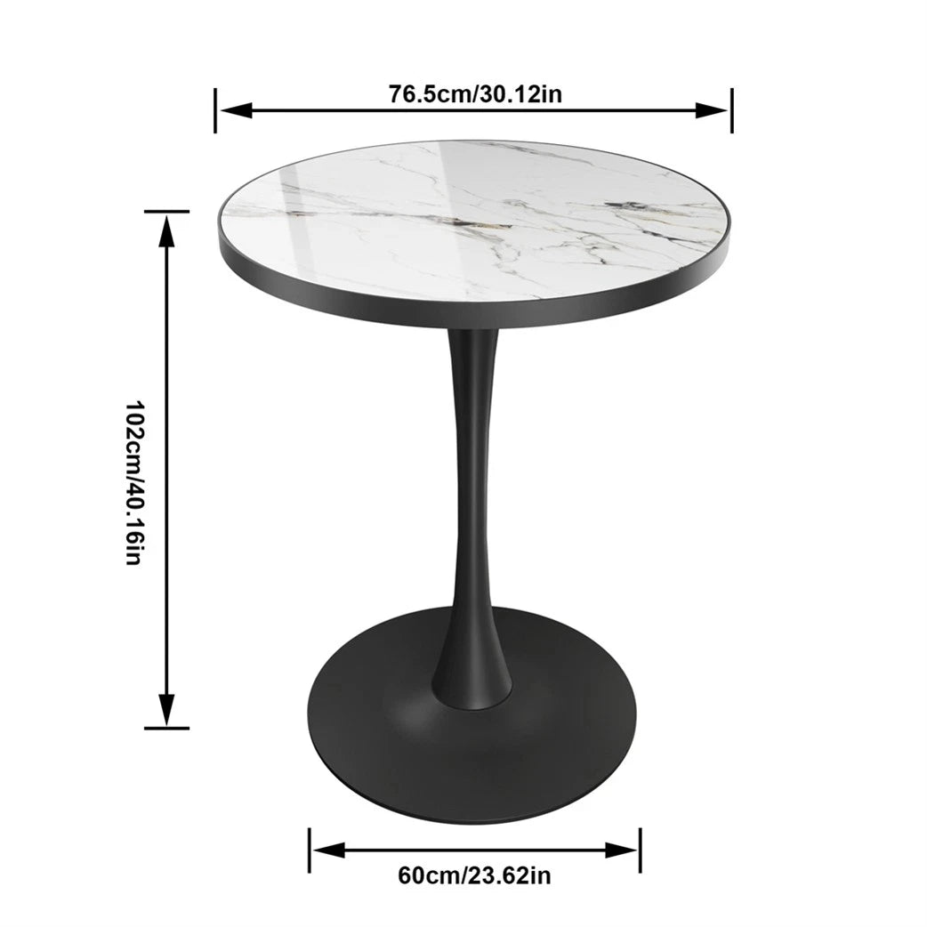 Wisfor Modern Round Bar Table With Sintered Stone Top