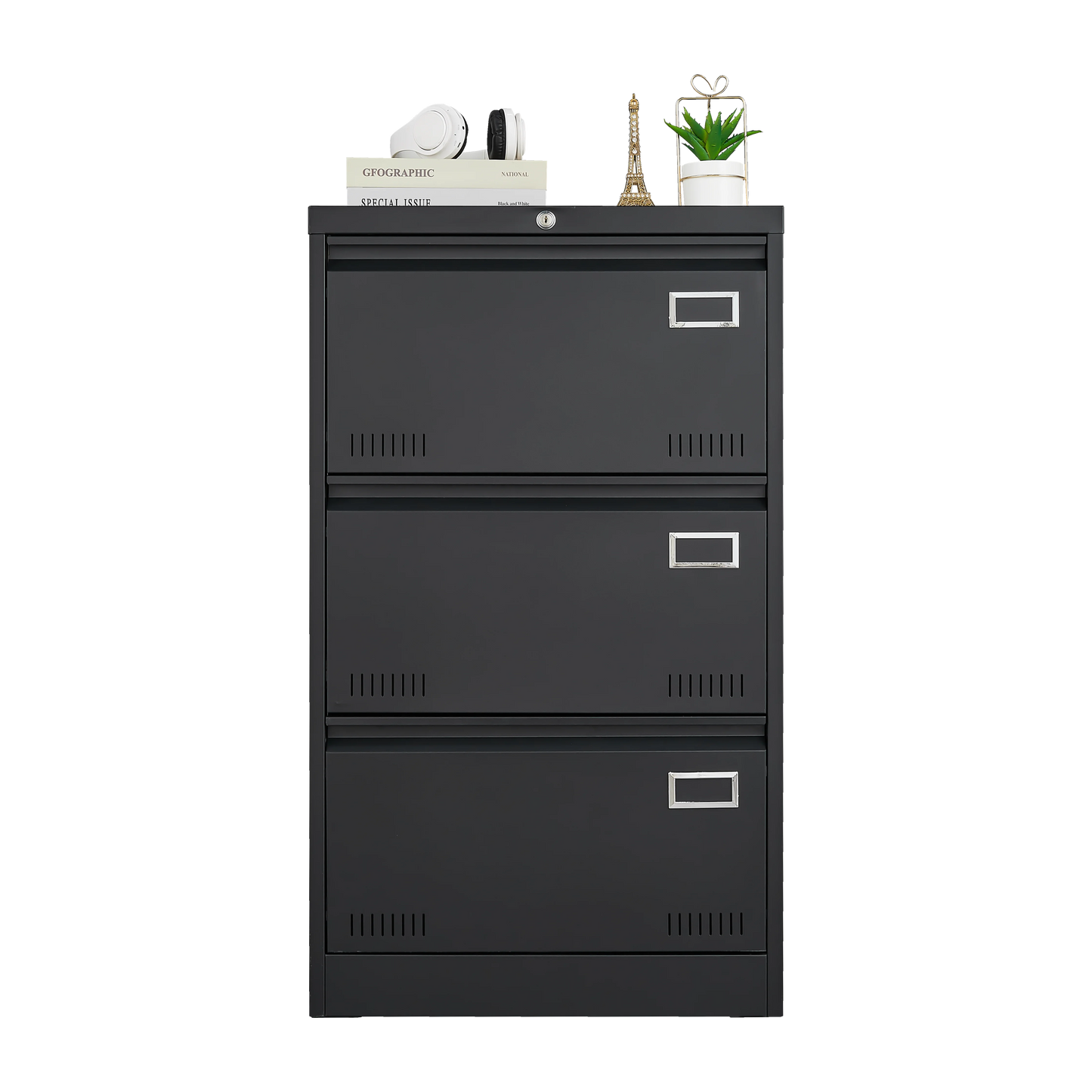 Locking Metal Lateral File Cabinet For Office Use