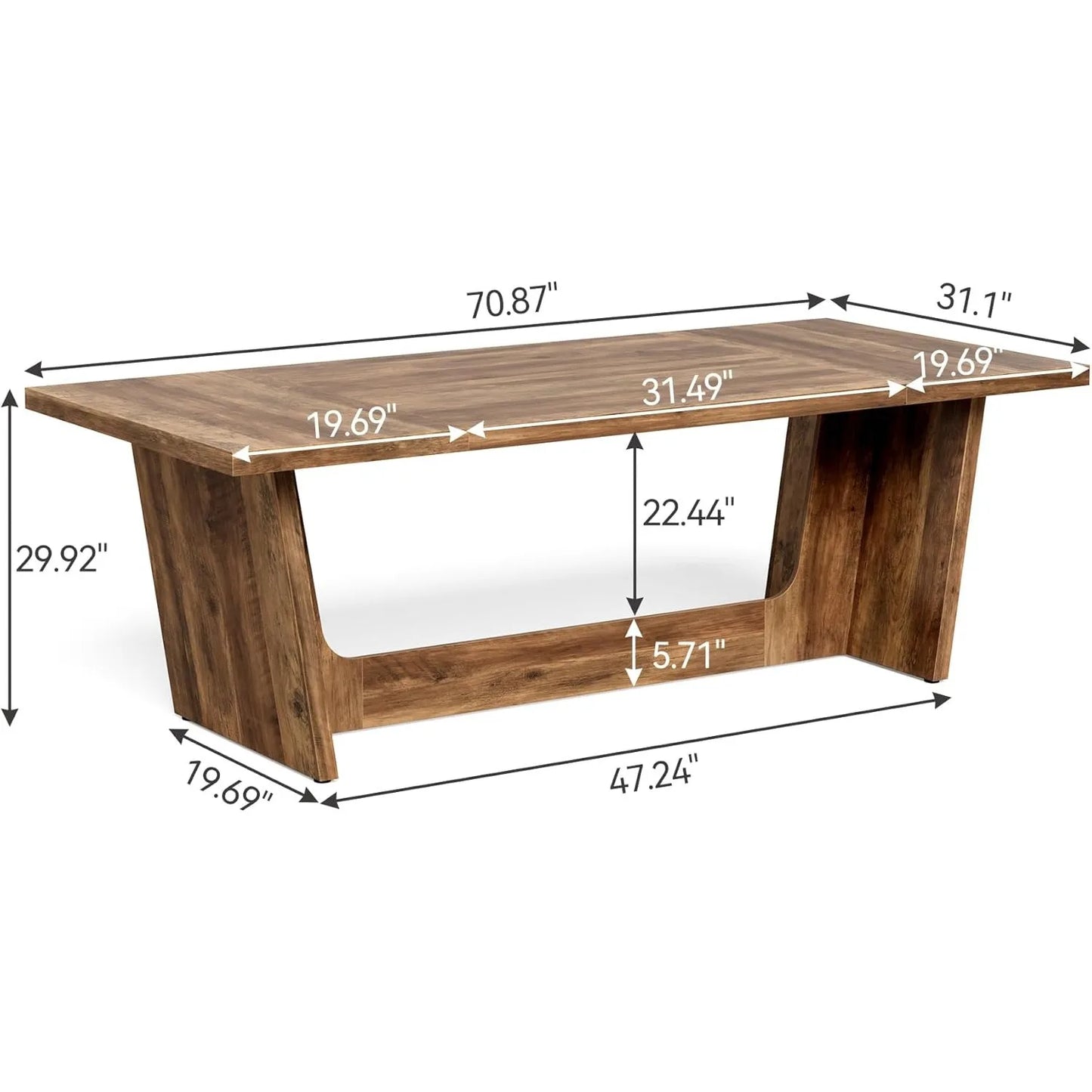 Little Tree Executive Desk Industrial Computer Desk for Home Office