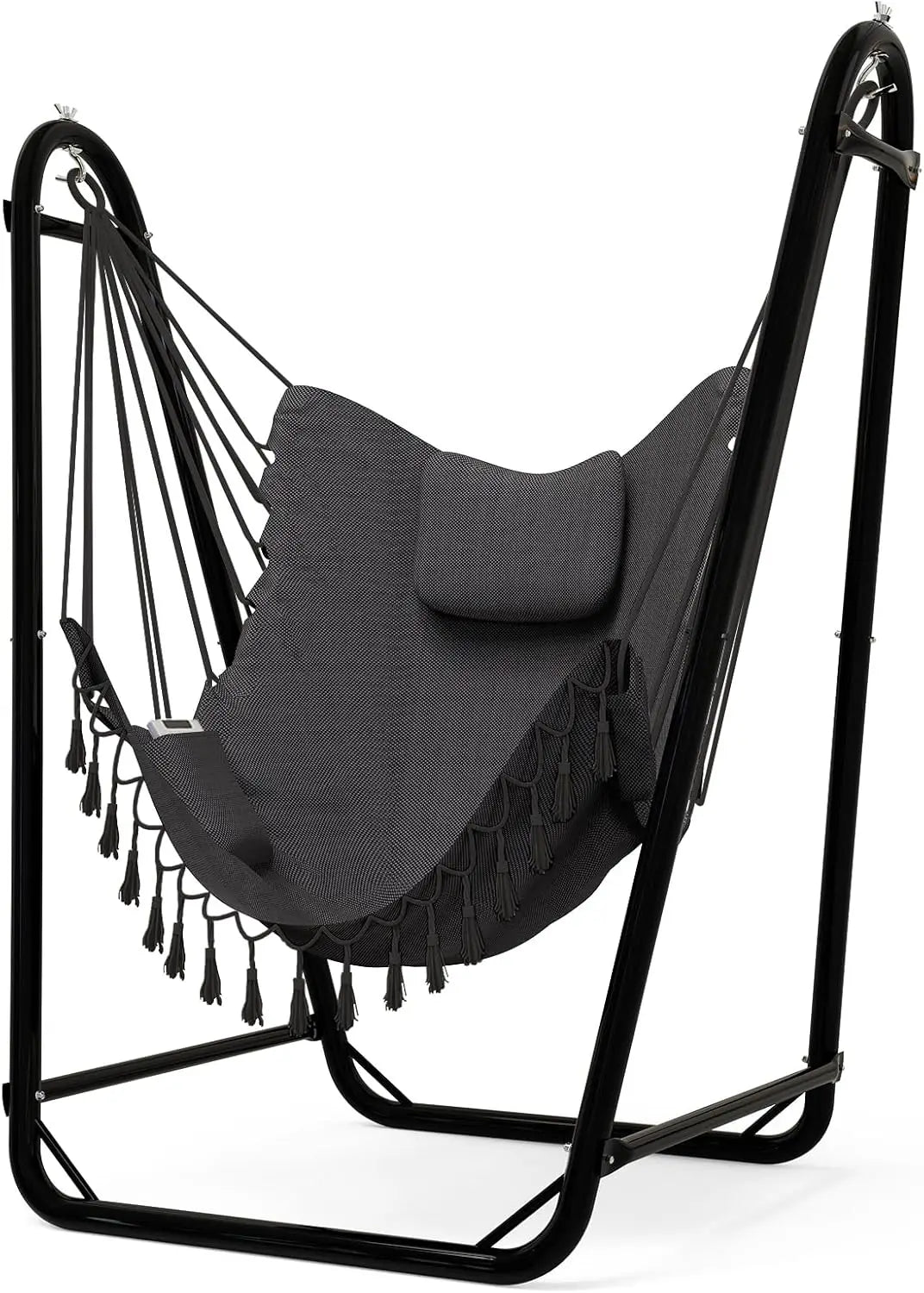 U Shaped Hammock Chair With Stand Indoor Outdoor Rust Resistant