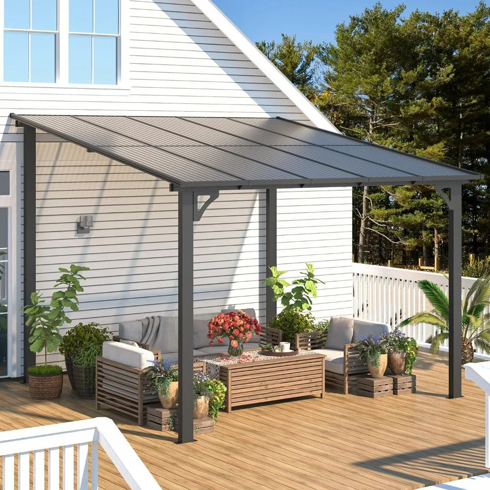 Outdoor Wall Mounted Gazebo Pergola For Patio Deck Porch