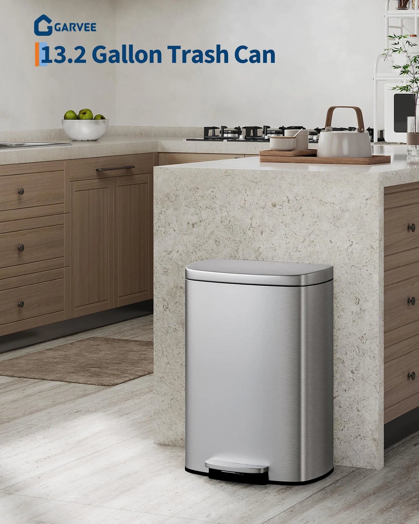 Twister Stainless Steel Trash Can Set for Kitchen and Bathroom