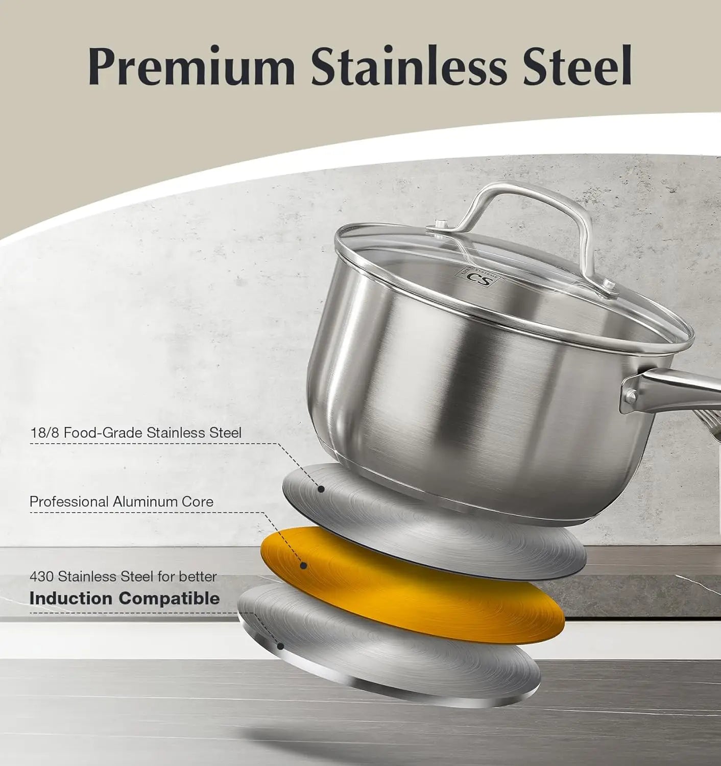 Koch Systeme CS Stainless Steel Cookware Induction Ready