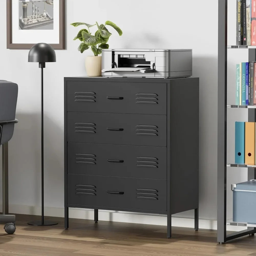 DAFIFY 4 Drawer Dresser Wood Bedroom Chest of Drawers