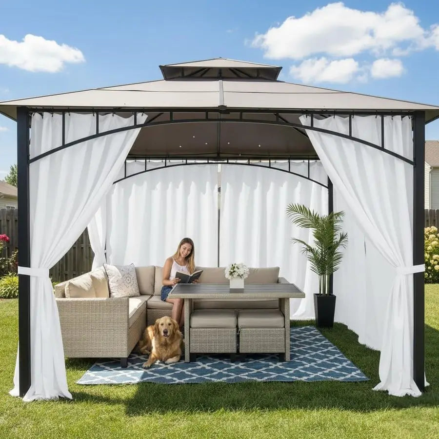 Waterproof Patio Outdoor Curtains With Rod Pocket
