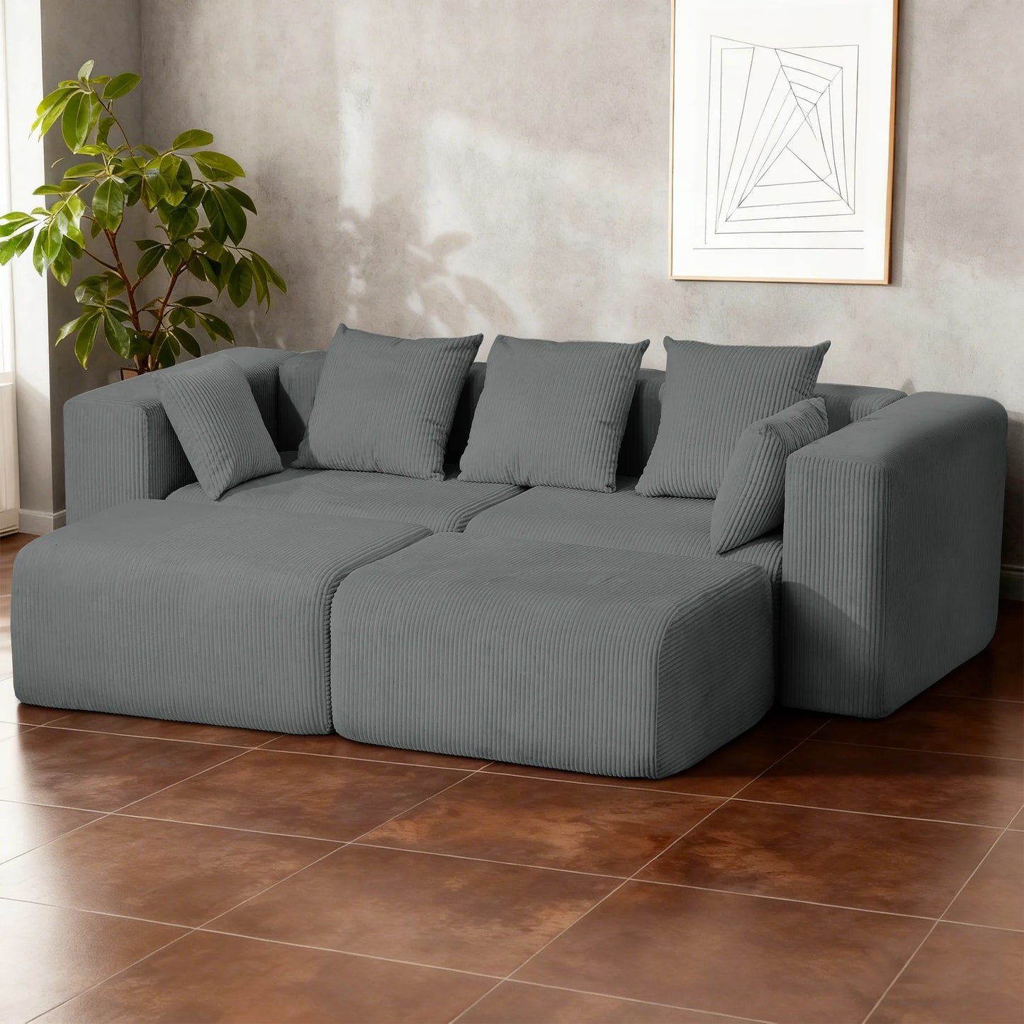Redlife Cloud Memory Foam Sofa Boneless Deep Seat Modular Sectional