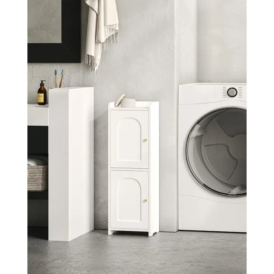 Bathroom Storage Cabinet With Adjustable Shelves And Double Doors