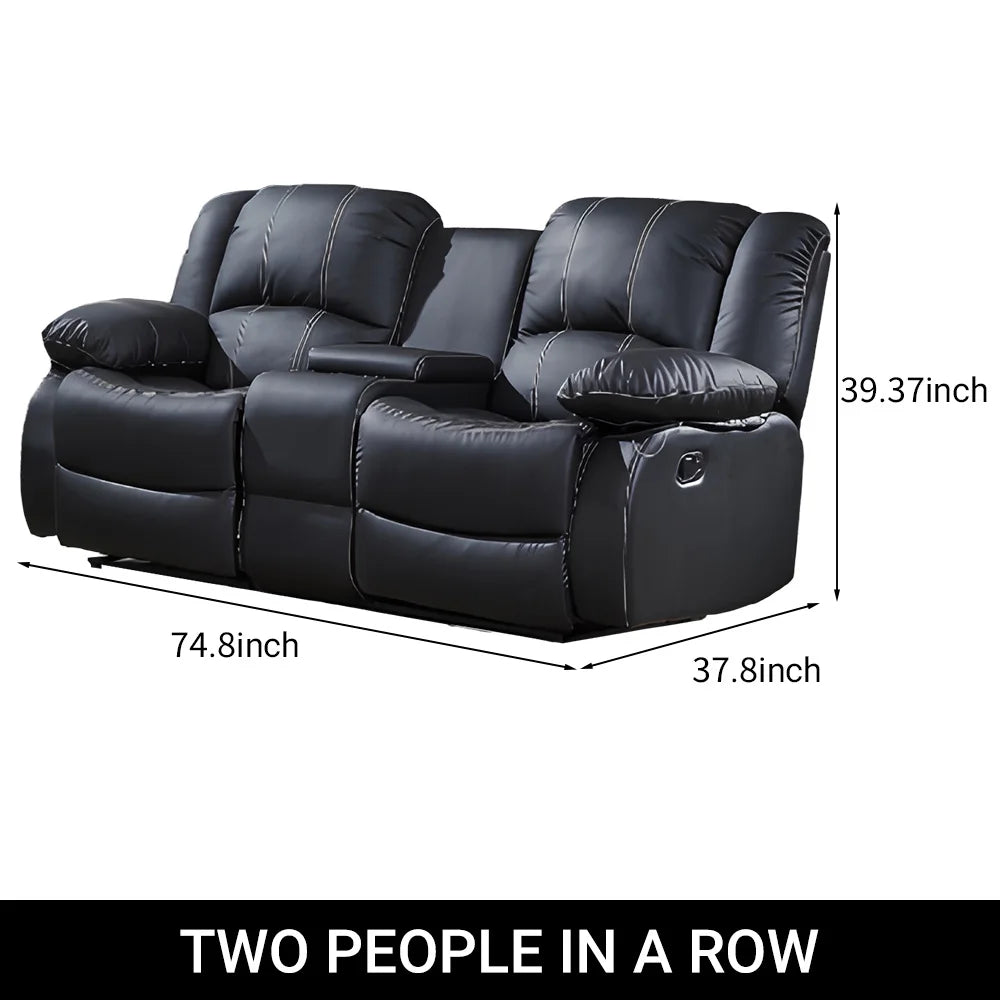 Power Loveseat Recliner Sofa Theater Seating Zero Gravity Electric Console
