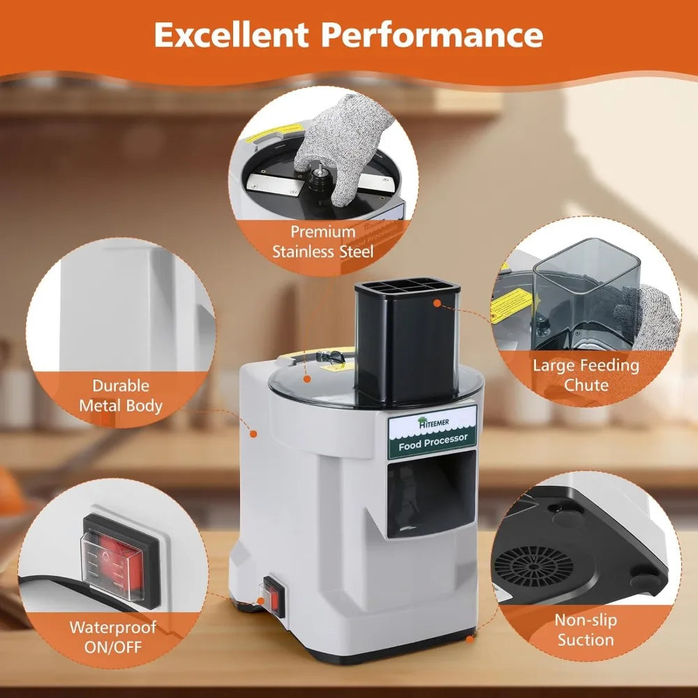 DAFIFY Electric Vegetable Chopper 5 In 1 Commercial Processor
