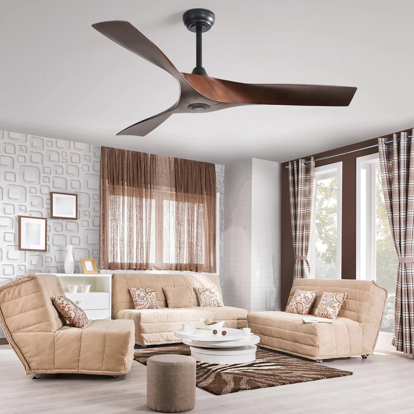 Sofucor Modern Ceiling Fan DC 6 Speed Remote Control