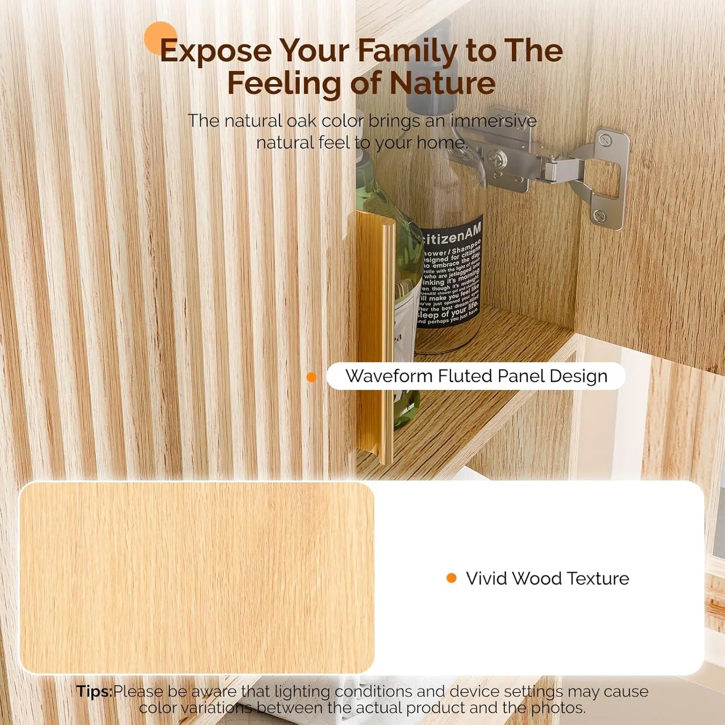 Over The Toilet Storage Cabinet Fluted Doors Mid Century Modern