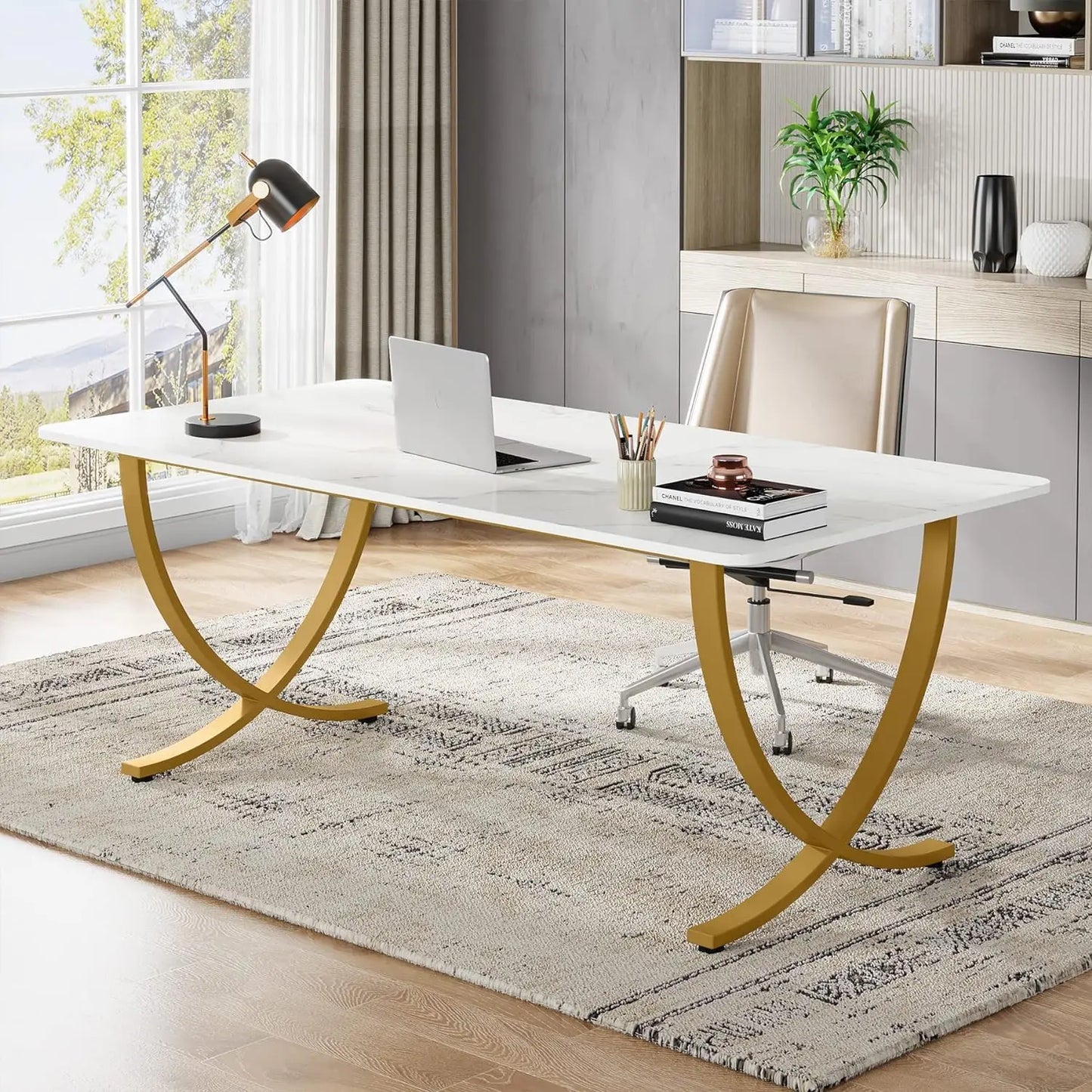 Little Tree Executive Desk Modern Office Desk for Home Office