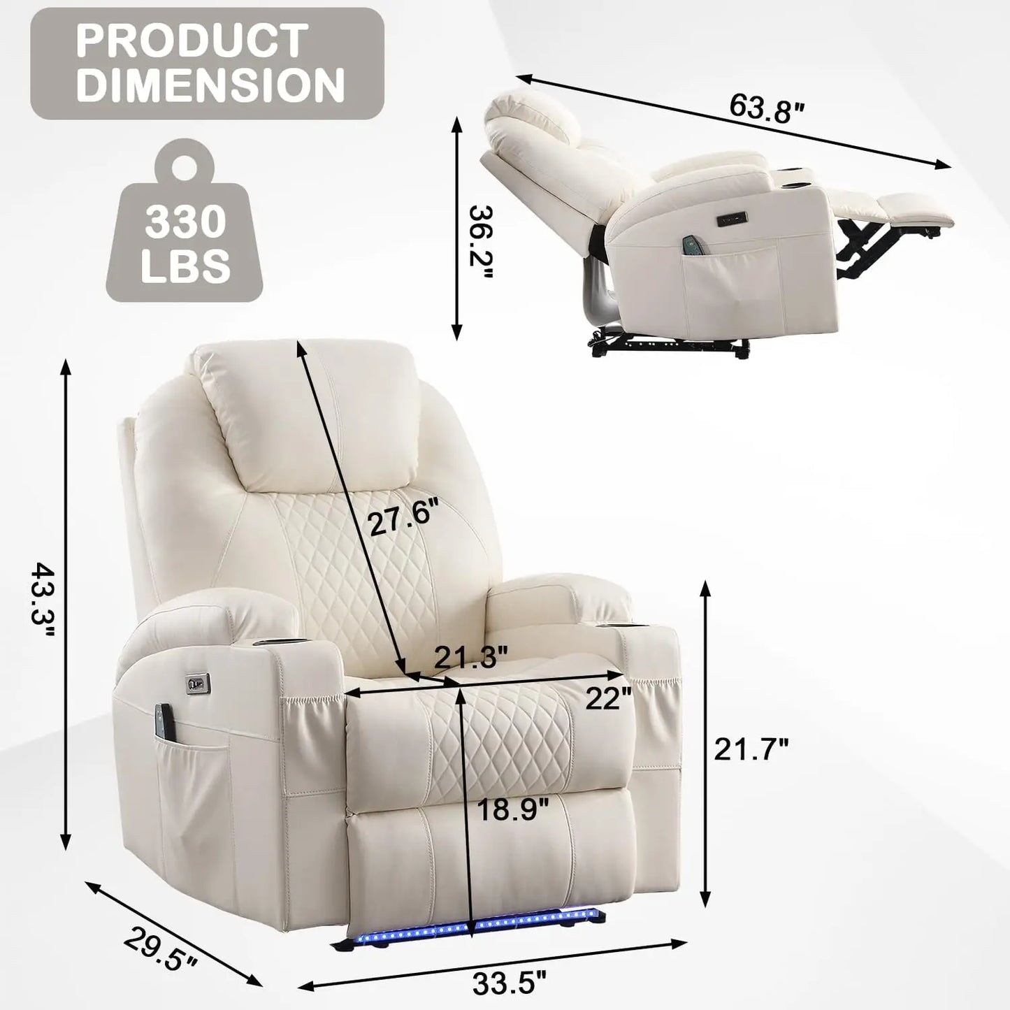 Power Recliner Chair With Heat And Massage