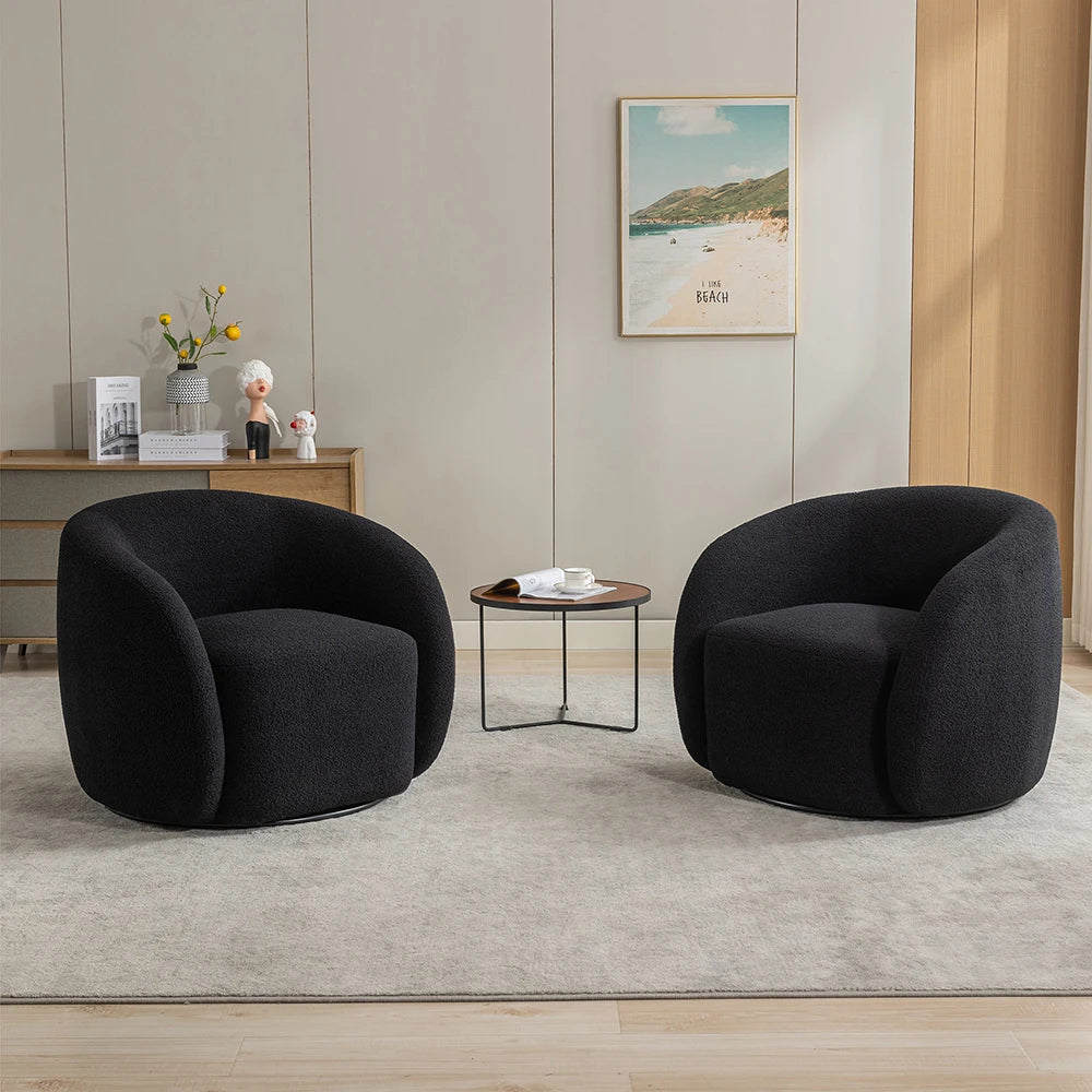 Velvet Swivel Accent Armchairs Set Of 2 For Living Room