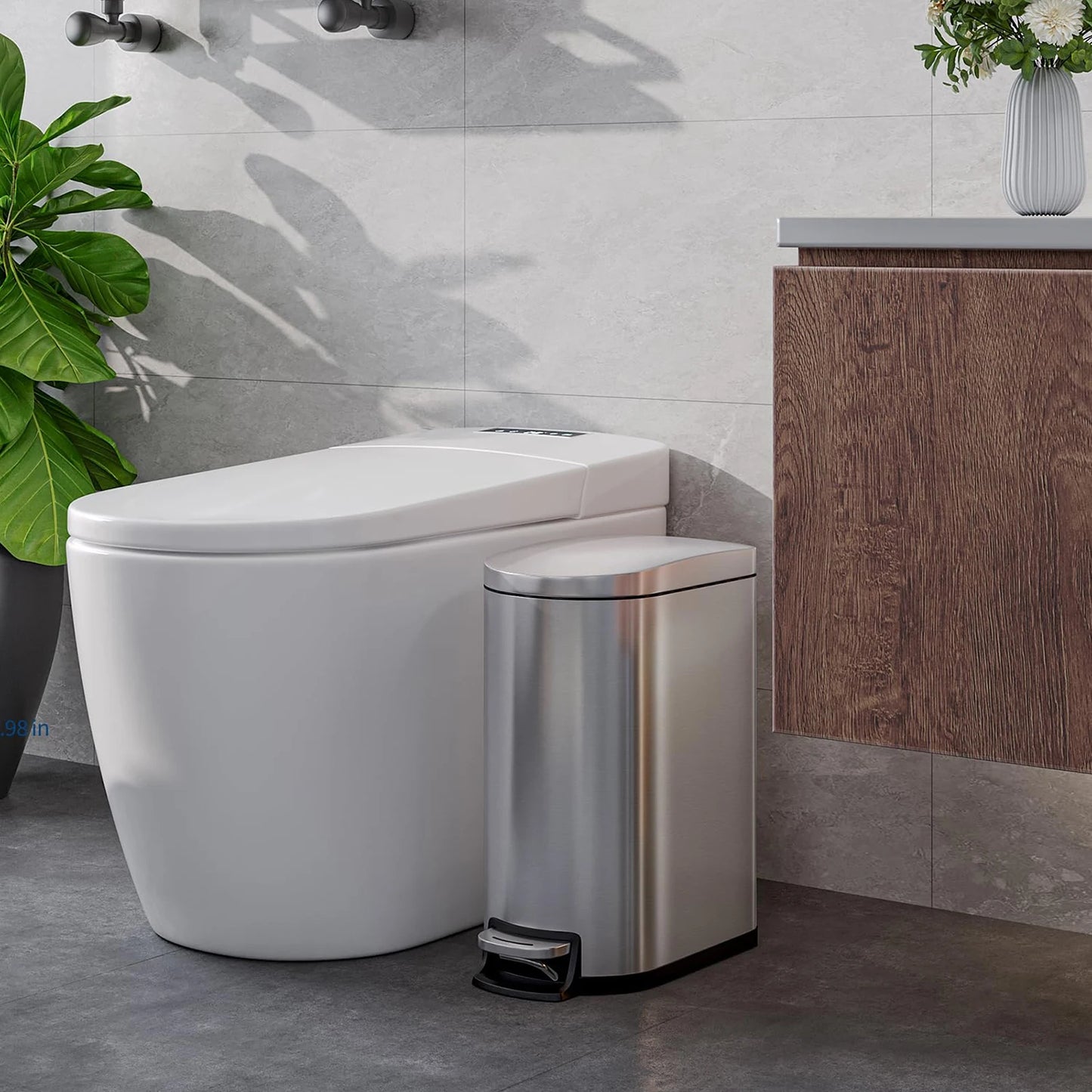 Twister Stainless Steel Trash Can Set for Kitchen and Bathroom
