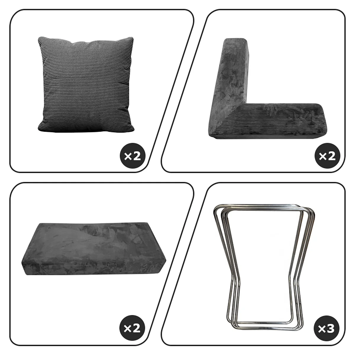 Foldable Sofa Bed With Removable Backrest Two Seater Living Room