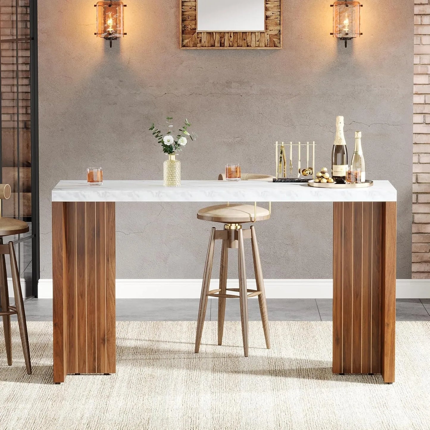 Little Tree Modern Freestanding Home Bar Unit for Kitchen and Living Room