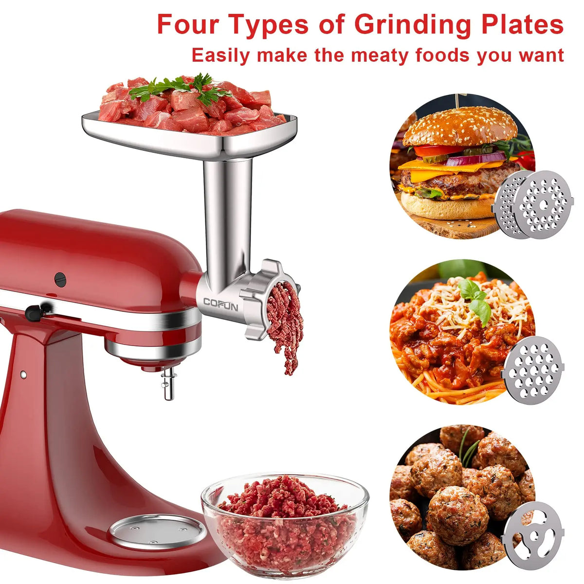 GVODE Meat Grinder Attachment for KitchenAid Stand Mixer