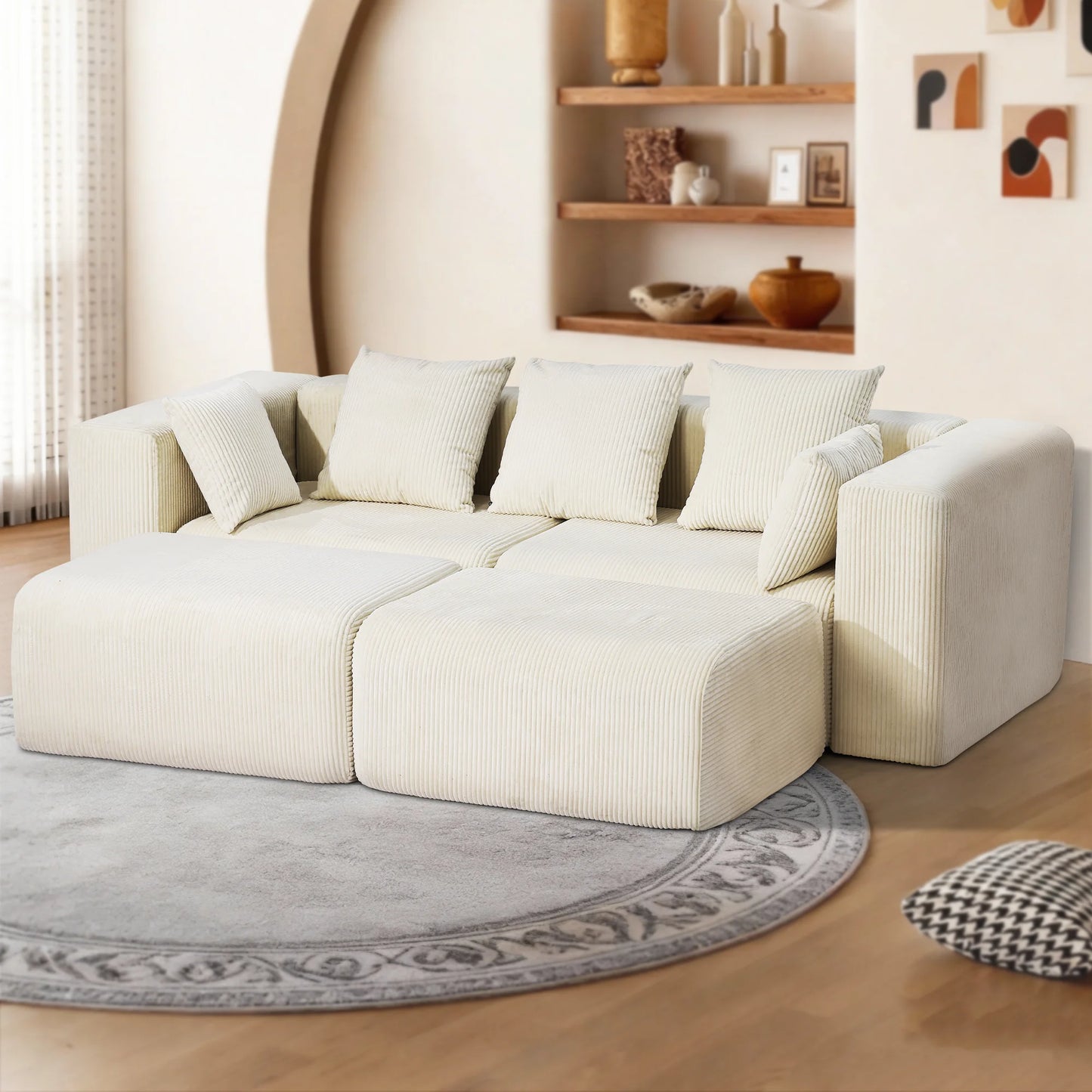 Redlife Cloud Memory Foam Sofa Boneless Deep Seat Modular Sectional