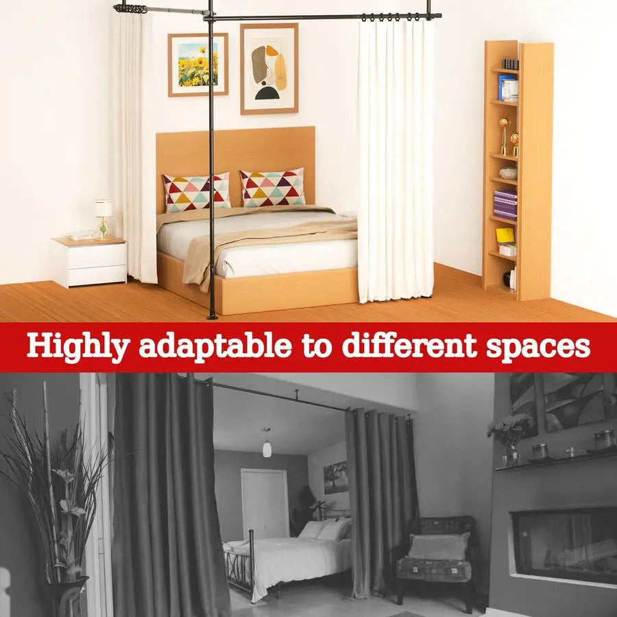 Heavy Duty Adjustable Curtain Tension Rod For Studio Spaces