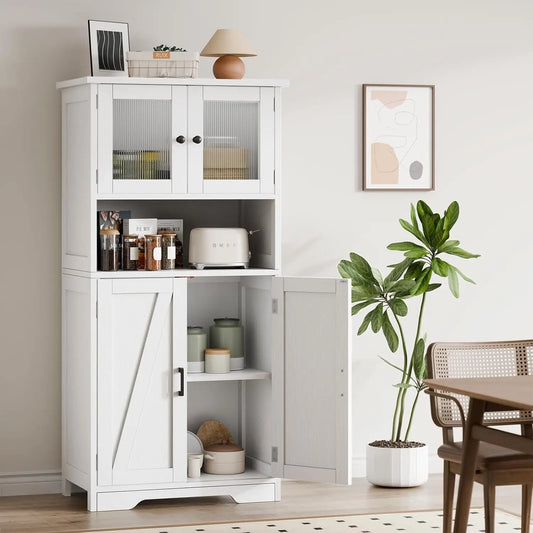 HobbyLane Free Standing Kitchen Pantry Cabinet With Doors