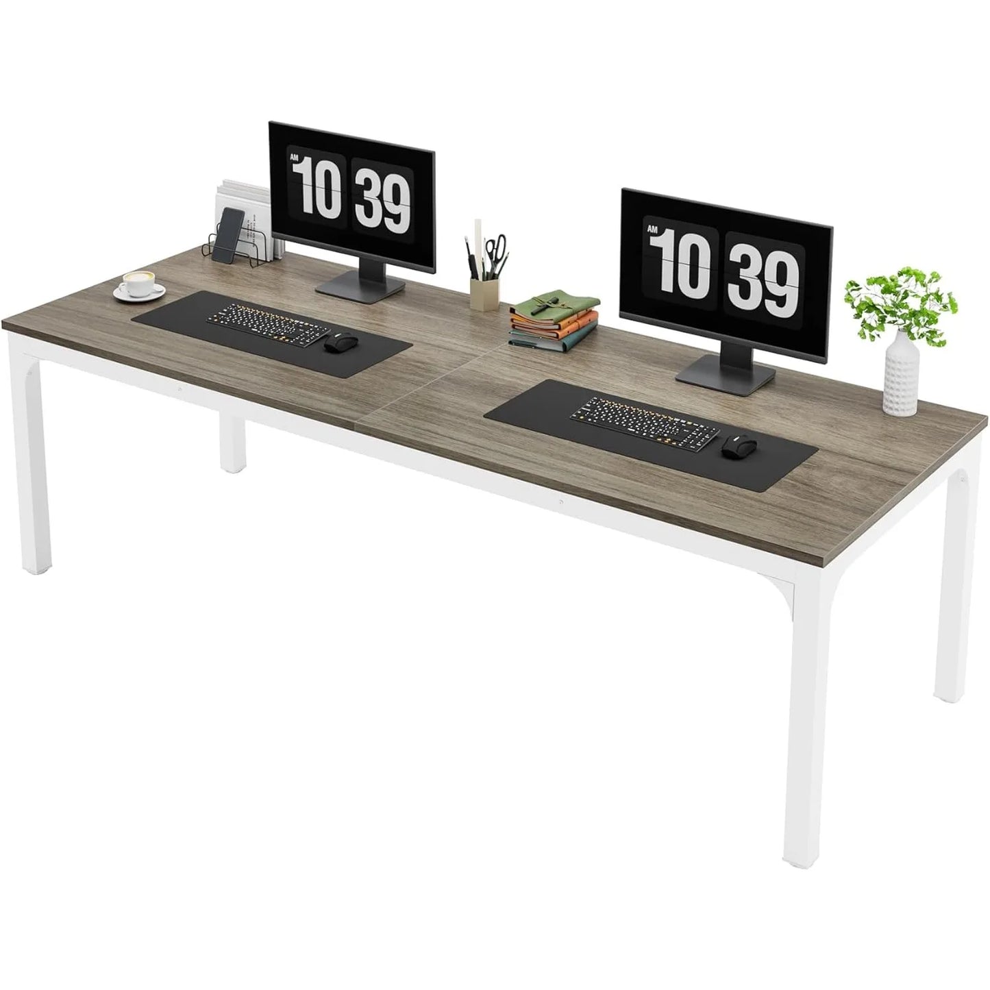 Little Tree 78.7-Inch Extra Long Computer Desk For HomeOfficeWorkspace WorkstationPro
