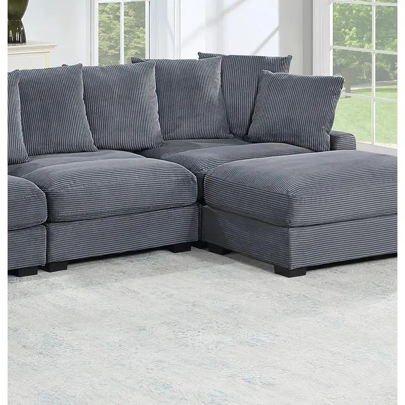 6-Piece Modular Sectional Sofa Set With LAF And RAF Chairs