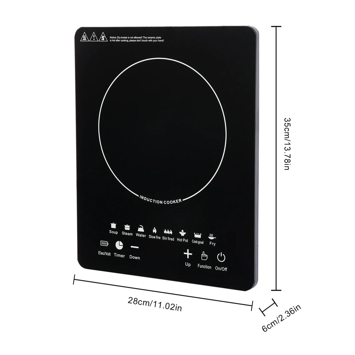 Smart Portable Induction Cooktop With Touch Panel And LCD Display