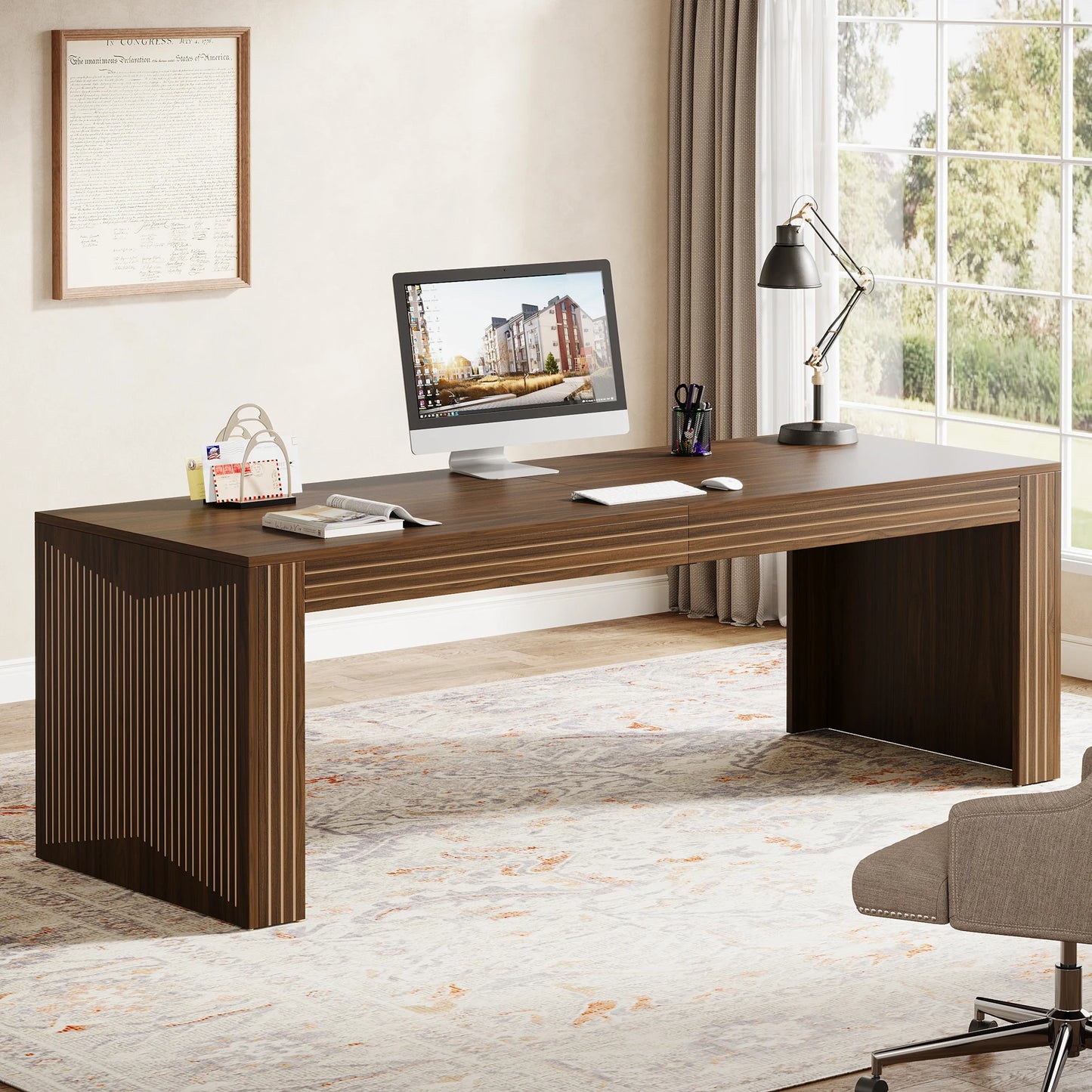 Tribesigns Home Office Desk For Two Person Computer Setup