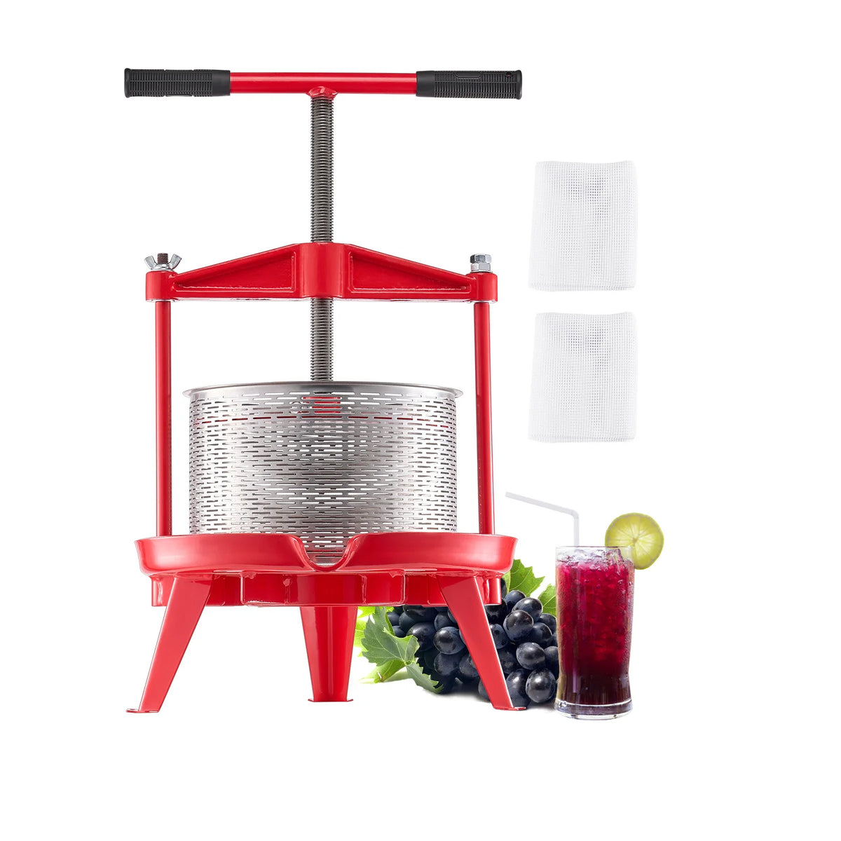 Manual Stainless Steel Fruit Wine Press With Crossbeam Juice Maker